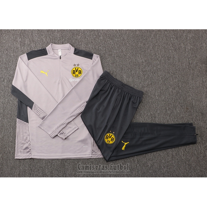 Chandal de Sudadera del Borussia Dortmund 2021-2022 Gris